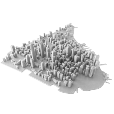 Maqueta impresa en 3D de Manhattan